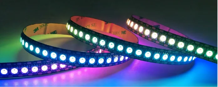 Illuminated SK6812 series strip example