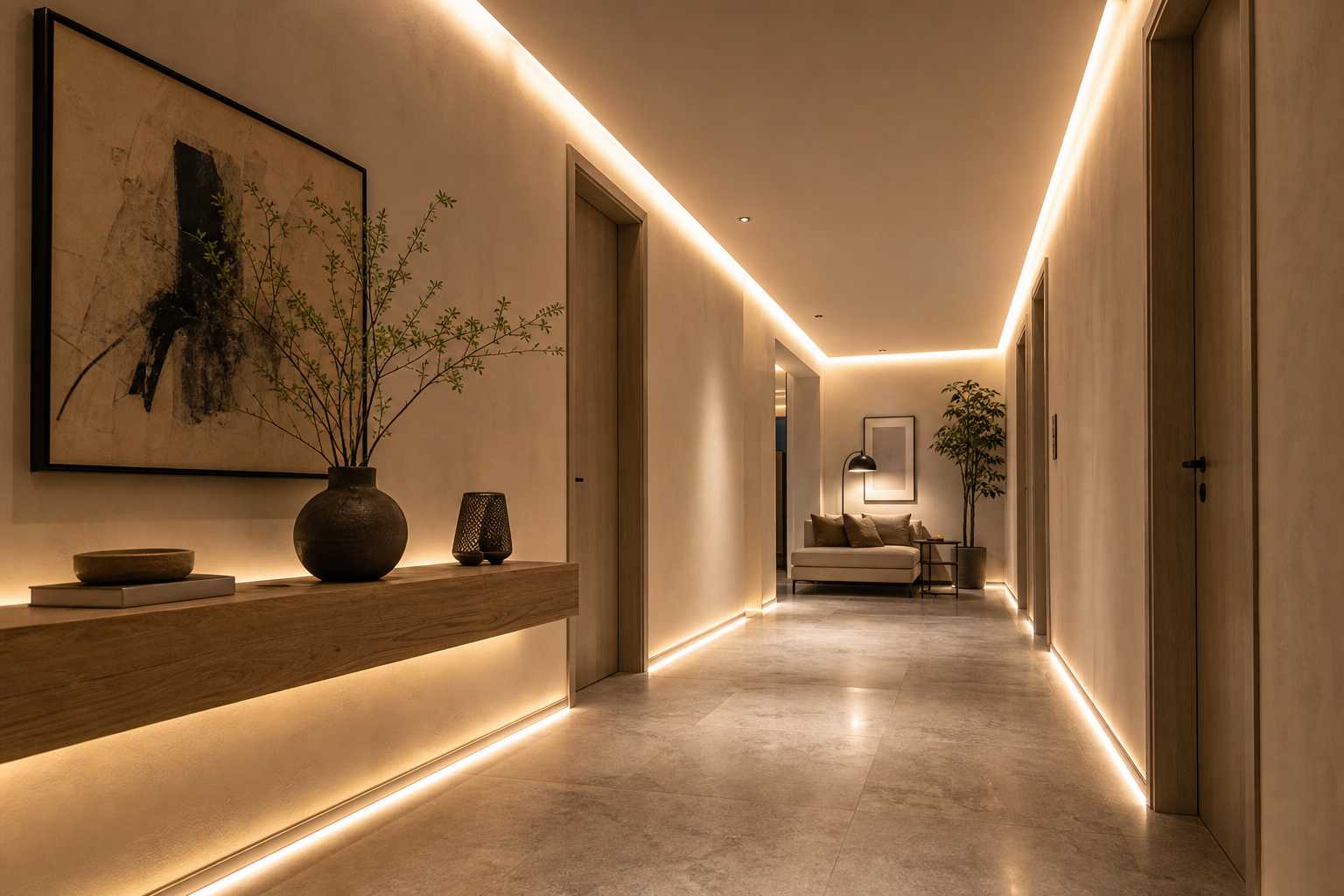 Hotel mood lighting LED strip application direction