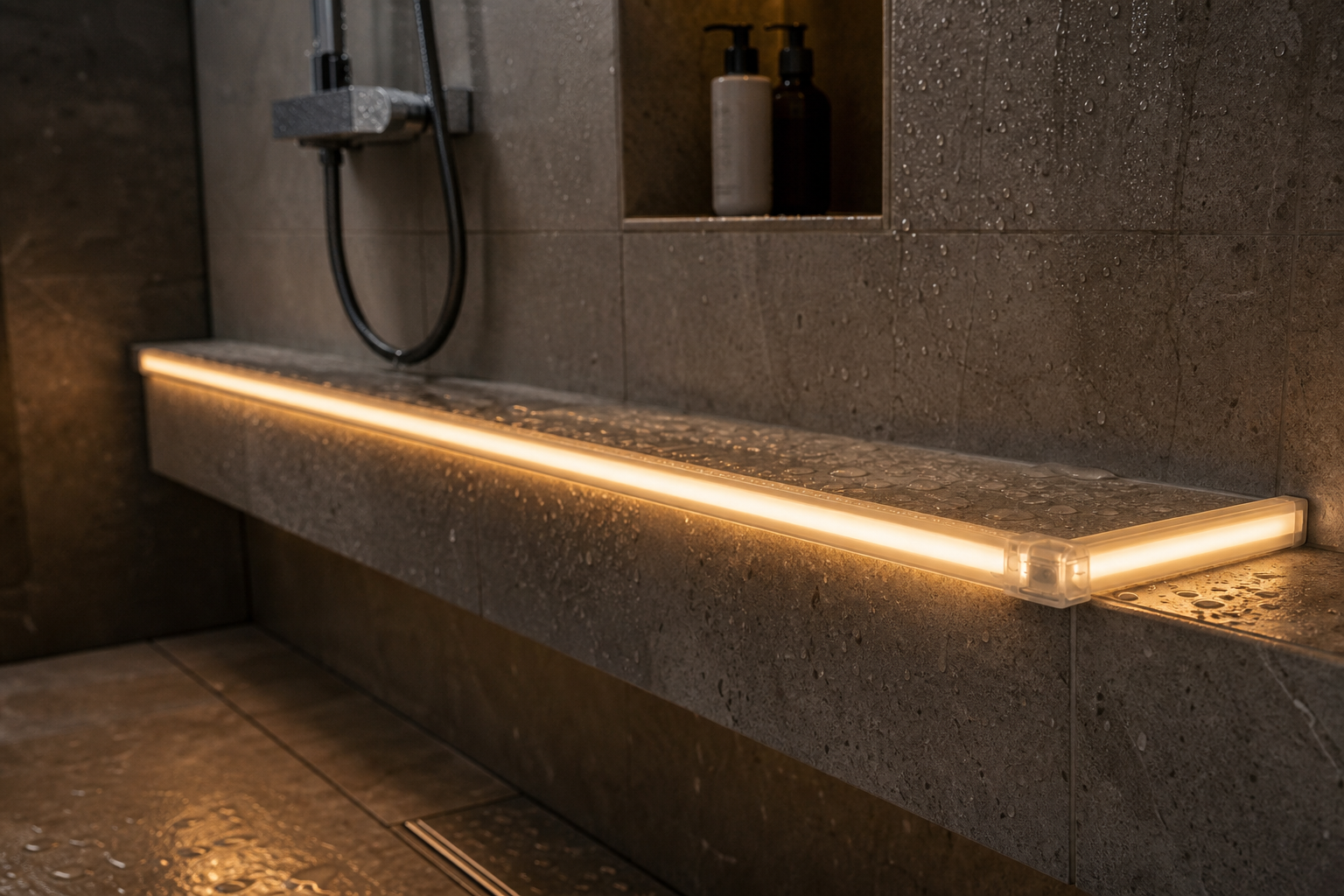 Wet-zone routing LED strip application direction