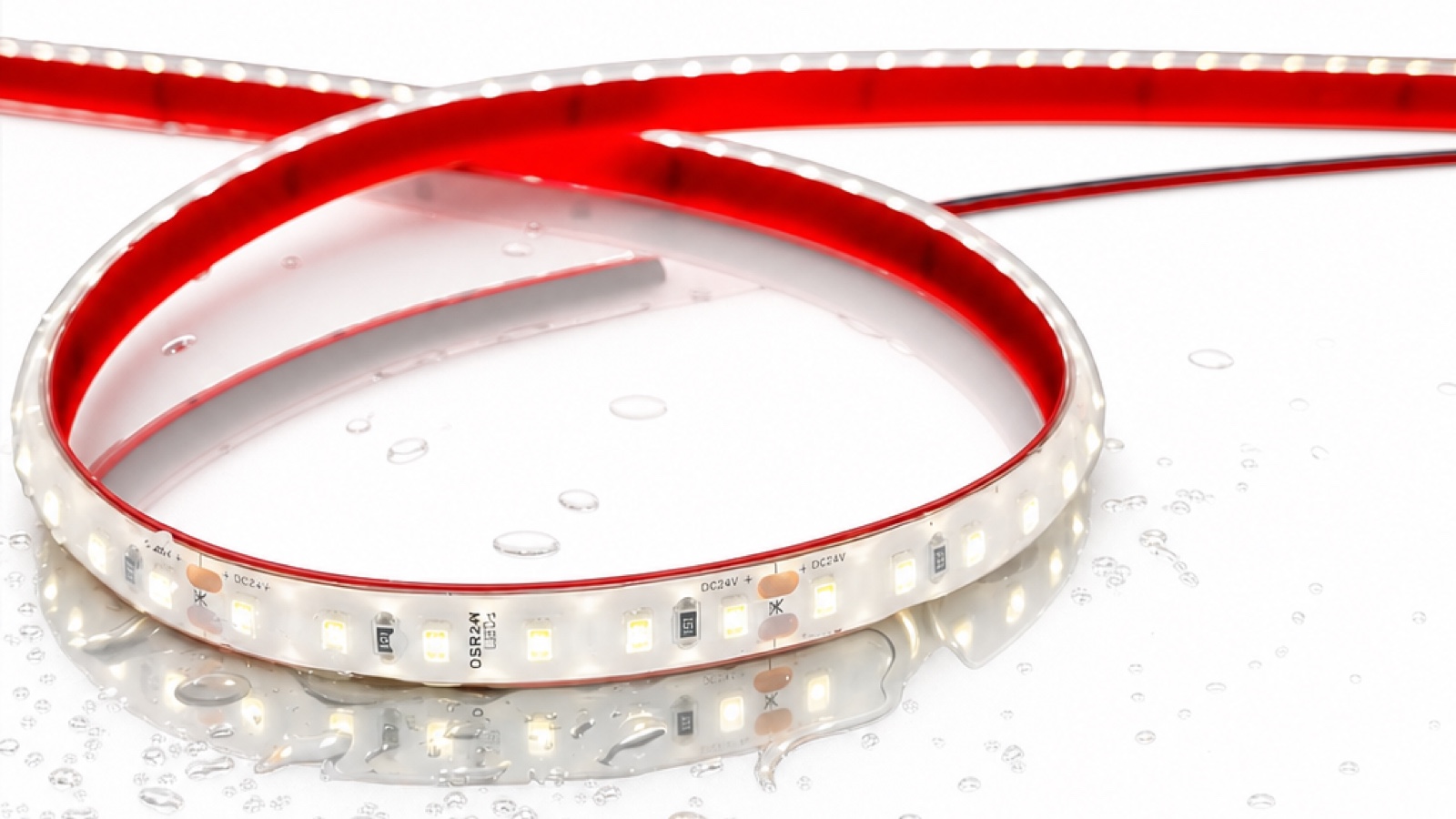 Wismart silicone-protected SMD LED strip with water droplets for IP65, IP67 and IP68 selection